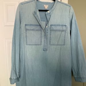 JCREW size Medium denim long sleeved dress